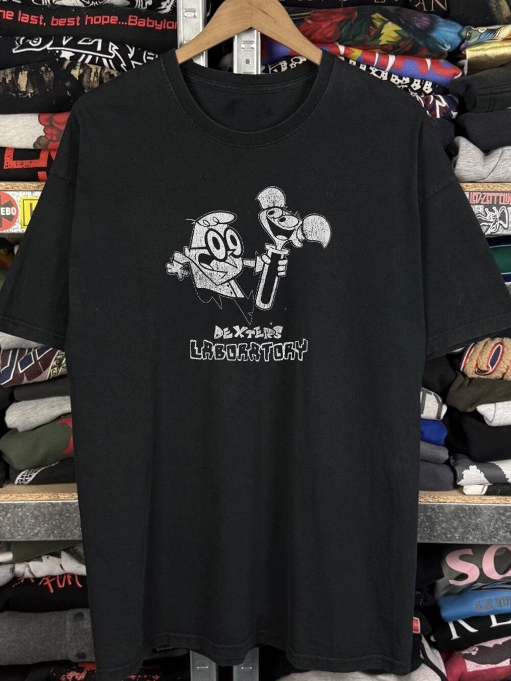 90s Dexters Laboratory Washed Black Tee